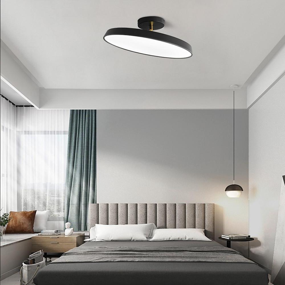 Adjustable Circular LED Nordic Ceiling Light Semi-Flush Mount Lighting