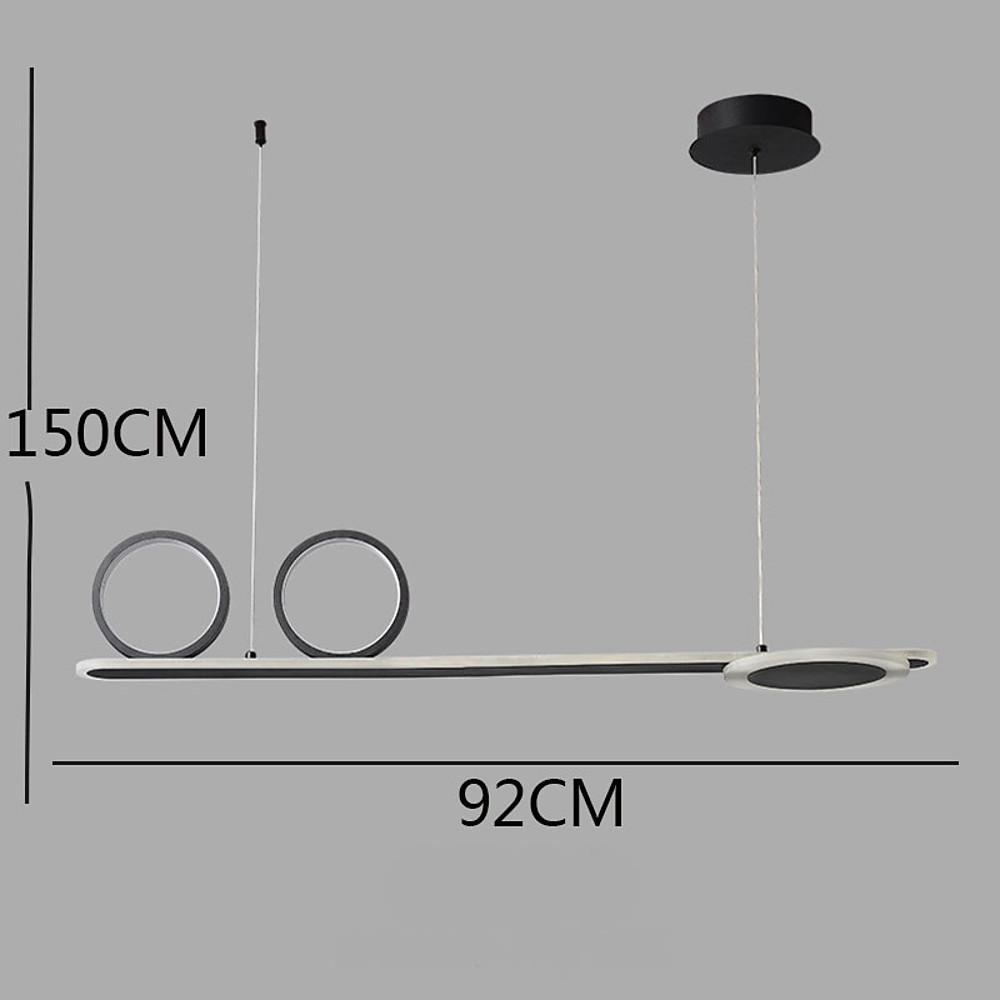 3 Circles Linear Design LED Modern Ceiling Lights White Black Gold Pendant Lighting