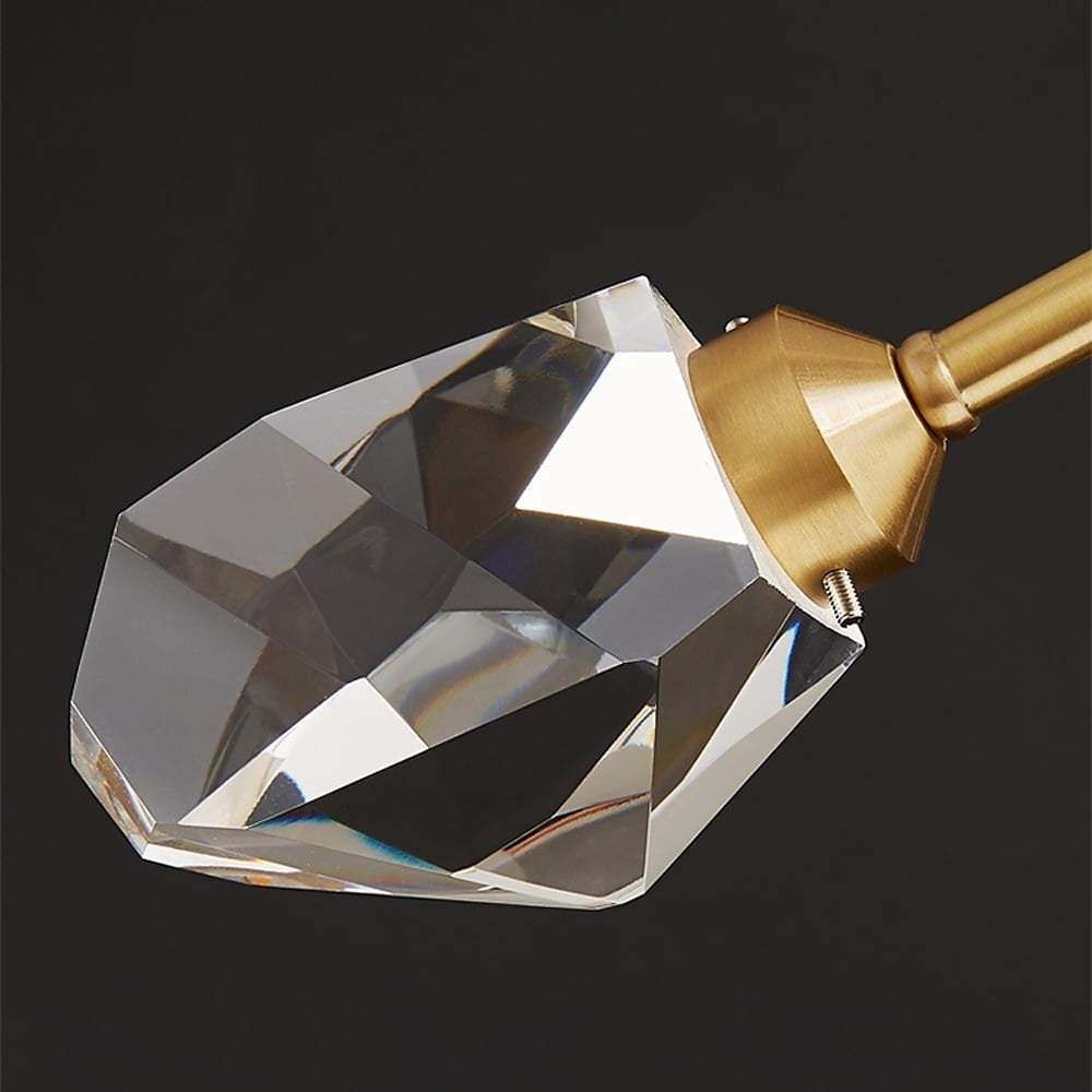 9-Light Sputnik Crystal Chandelier with Gold Finish