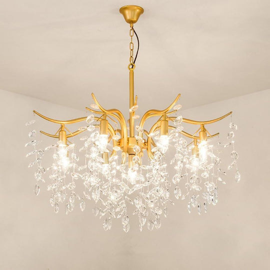 Metal Crystal LED Modern Chandelier Pendant Light for Dining or Living Spaces