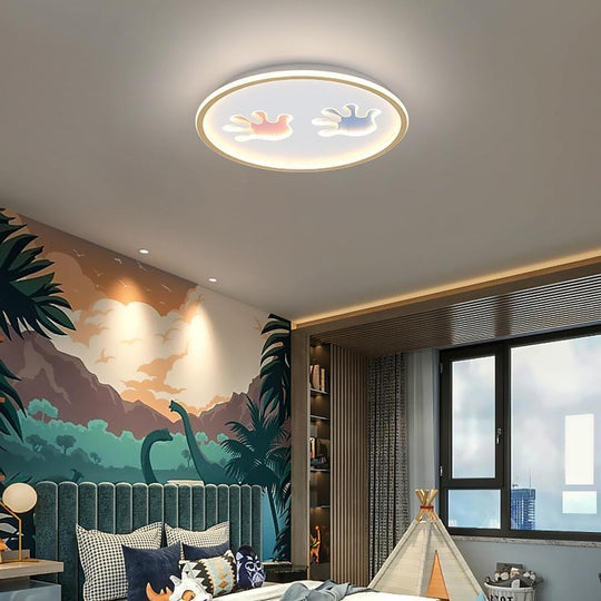 Round Hands Image LED Nordic Flush Mount Ceiling Light