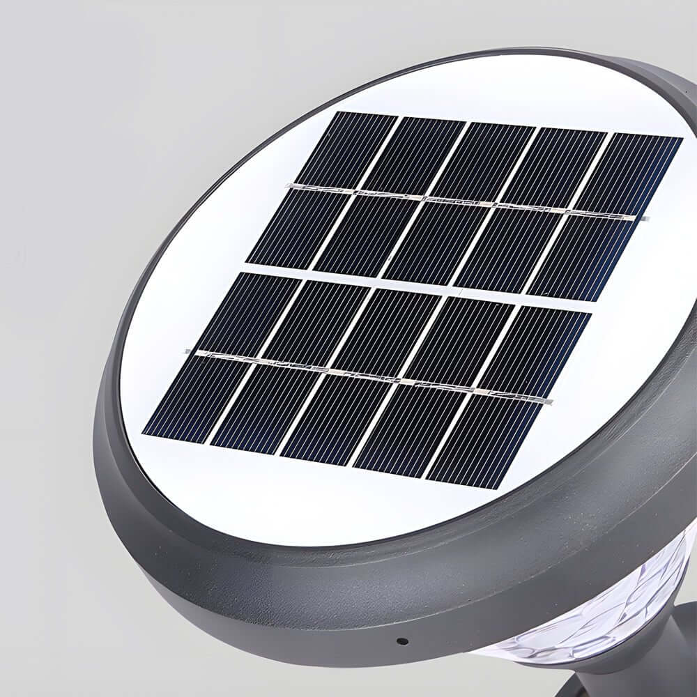 Elegant Black Solar LED Pathway Lights with Water Ripple Design – 27.6"