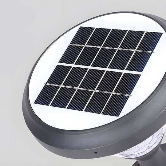 Elegant Black Solar LED Pathway Lights with Water Ripple Design – 27.6"