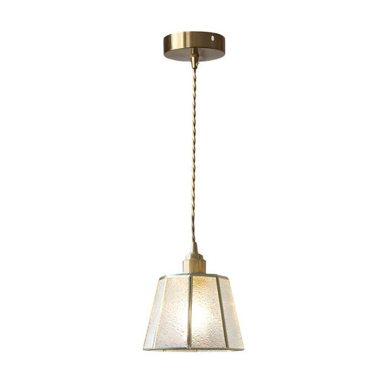 Brass and Glass Polygonal 4W LED Pendant Light