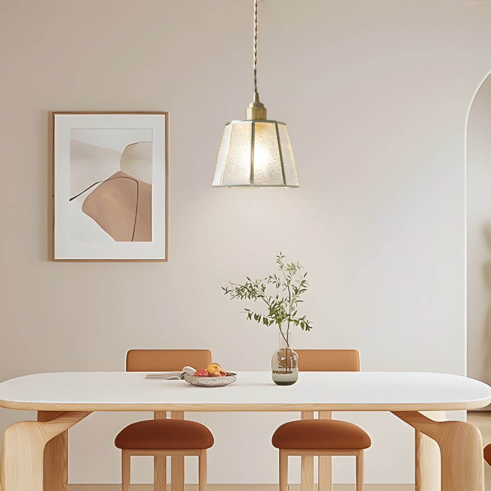 Brass and Glass Polygonal 4W LED Pendant Light