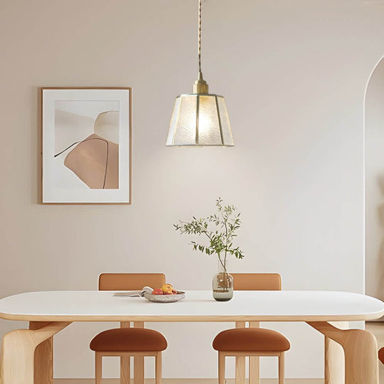 Brass and Glass Polygonal 4W LED Pendant Light