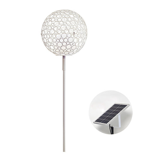 Elegant Dandelion Sphere Outdoor Pole Light