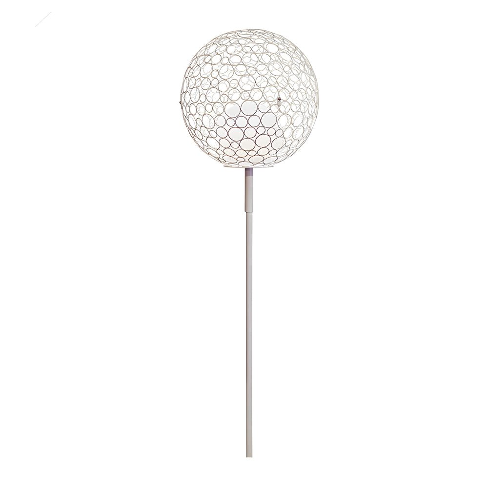 Elegant Dandelion Sphere Outdoor Pole Light