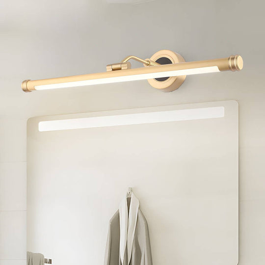 Elegant Linear Gold/Black LED Vanity Light – Vintage Style
