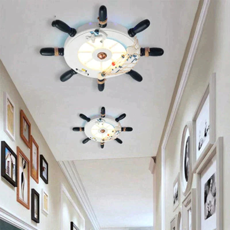 Elvira -  Ship Rudder Style Mediterranean Decorative Ceiling Lamp