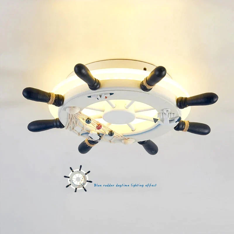 Elvira -  Ship Rudder Style Mediterranean Decorative Ceiling Lamp