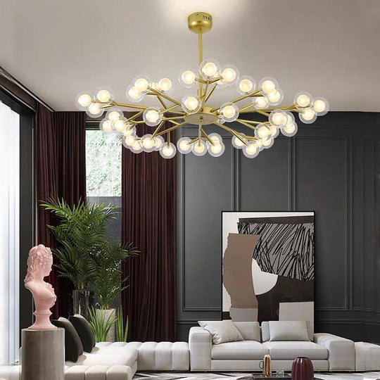 45 Lights LED Cluster Design Glass Modern Chandelier