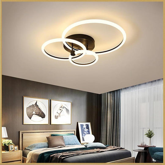 Circular Ring Dimmable LED Modern Flush Mount Ceiling Light