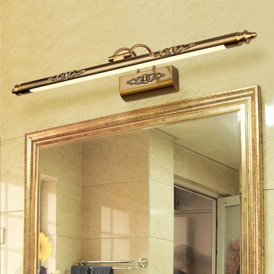 Esma - European Style Bronze Carved Led Mirror Lamp