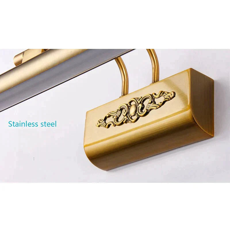 Esma - European Style Bronze Carved Led Mirror Lamp