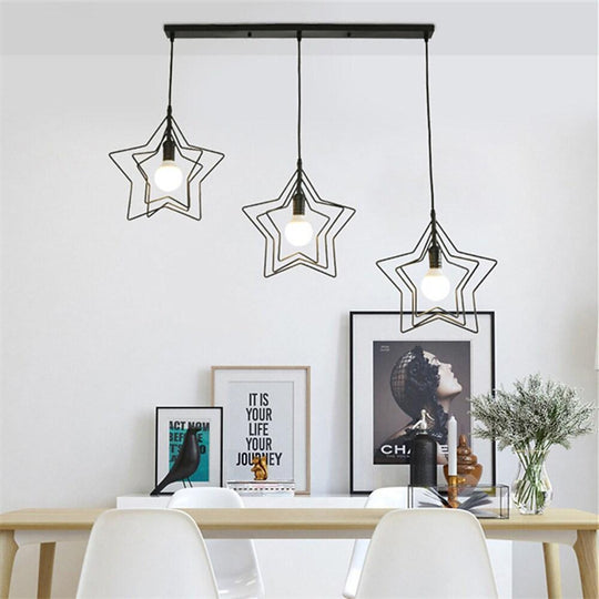 Multi Star Shaped Modern Metal Pendant Lighting