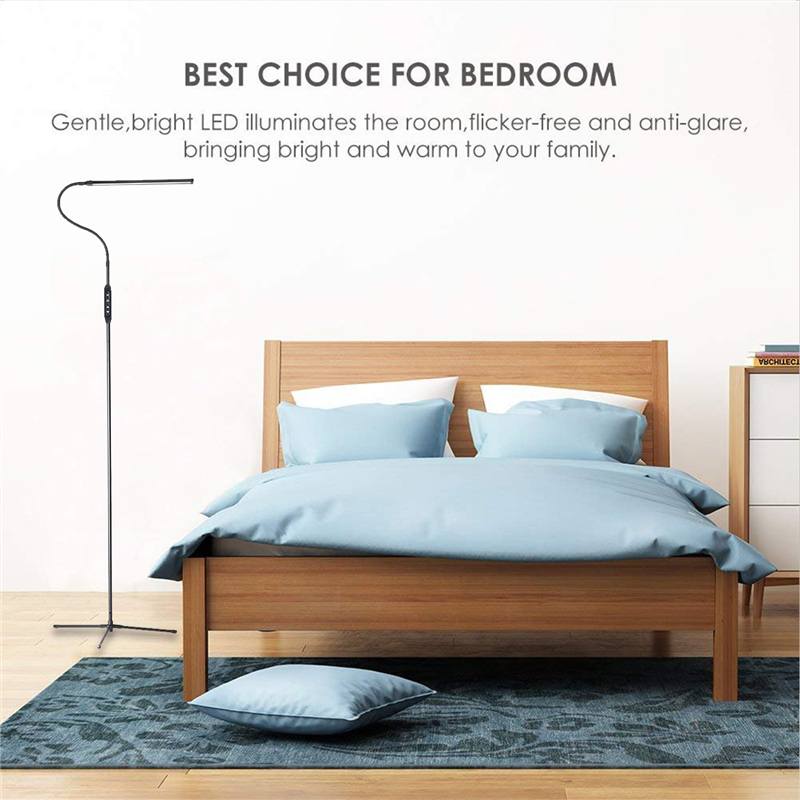 EU/US Plug Adjustable Height Floor Lamps For LED Light Clamp Remote Control Dimmable Reading Desktop Lamp Tripod Study Room