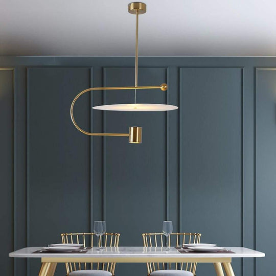 Globe Cylinder Pendant Lights Artistic Metal LED Ceiling Light for Dining Room