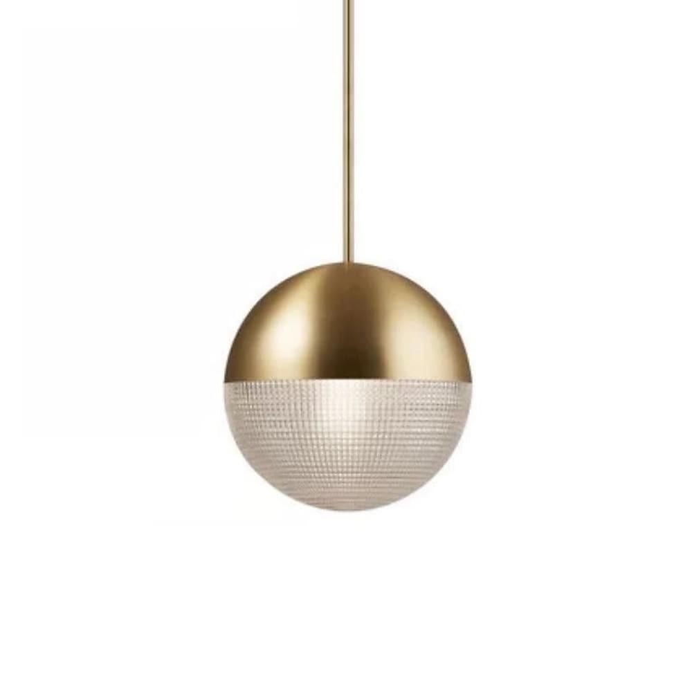 Round Ball Electroplated Glass Metal LED Pendant Light