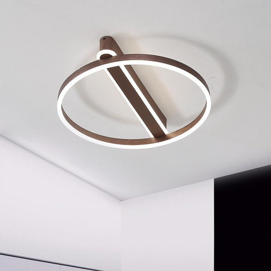 Circle Linear Dimmable LED Modern Ceiling Light – Flush Mount Design