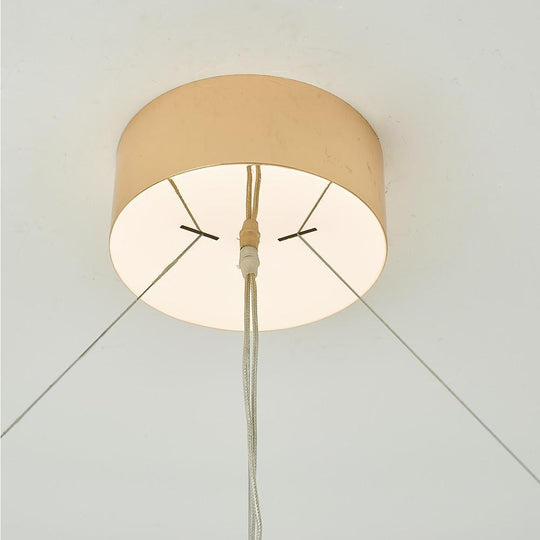 Modern Luxury Round Crystal LED Chandelier – Gold Finish, Single Tier