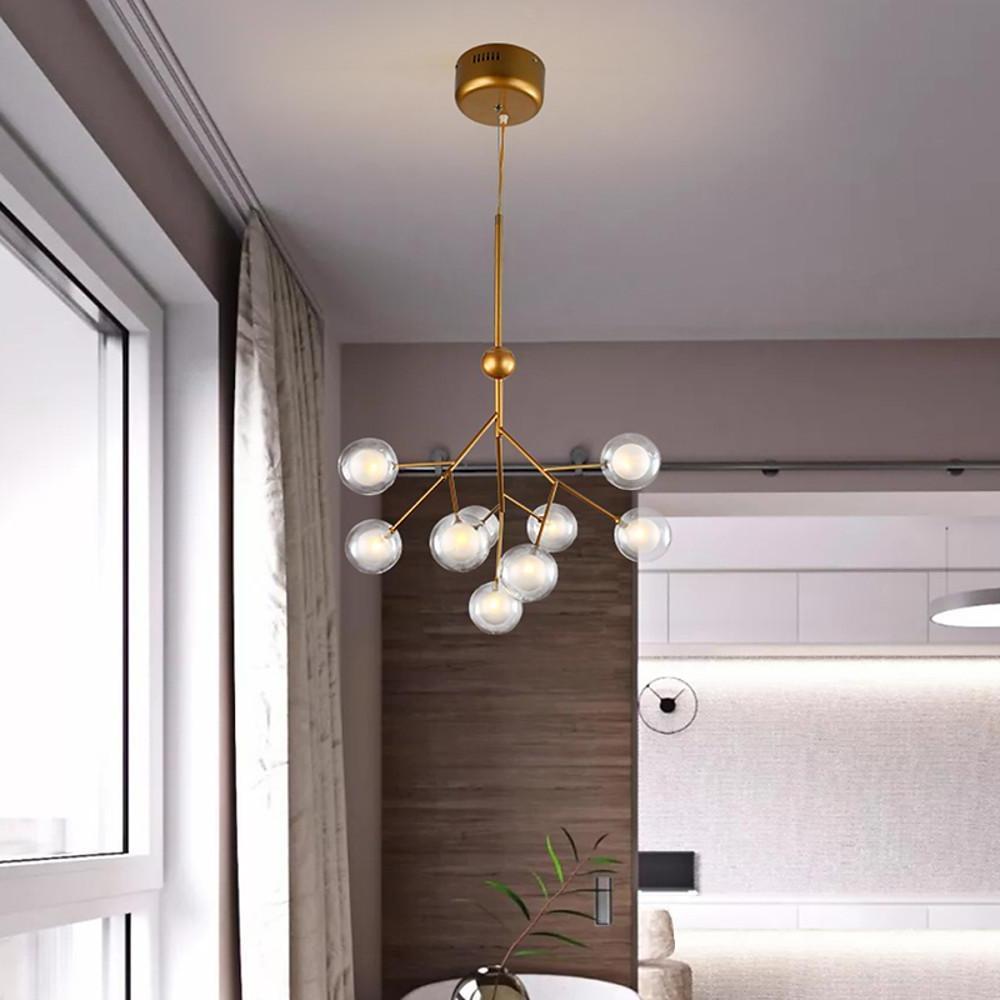 Nordic Style Sputnik Cluster Design 9-Bulb LED Chandelier