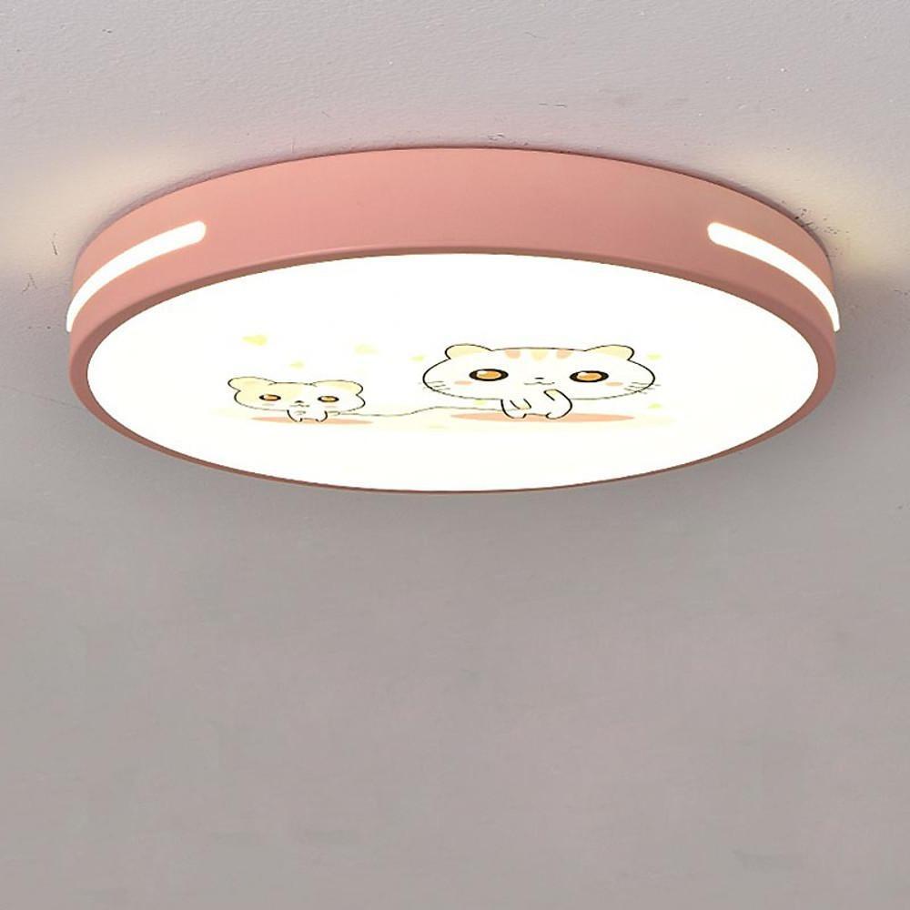 Circular Cute-Pattern LED Modern Flush Mount Ceiling Light