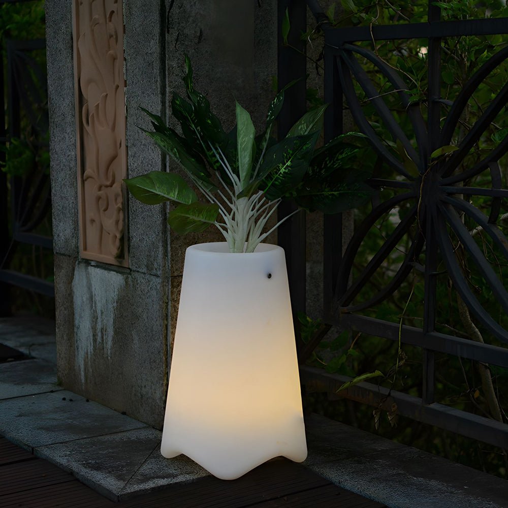 Frosted Surface LED Lighted Planter Pot
