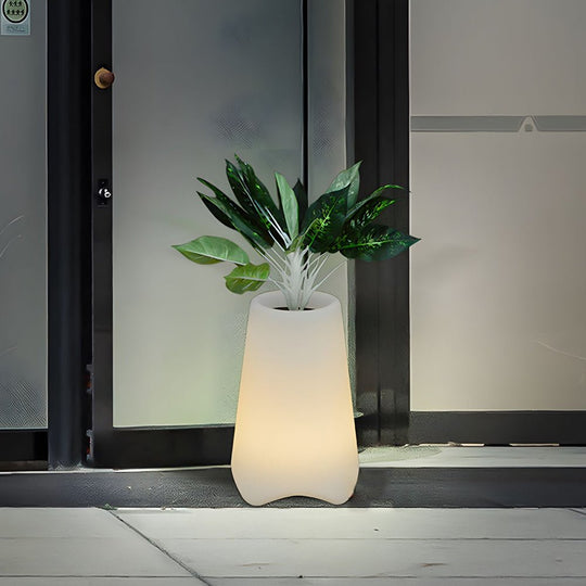 Frosted Surface LED Lighted Planter Pot