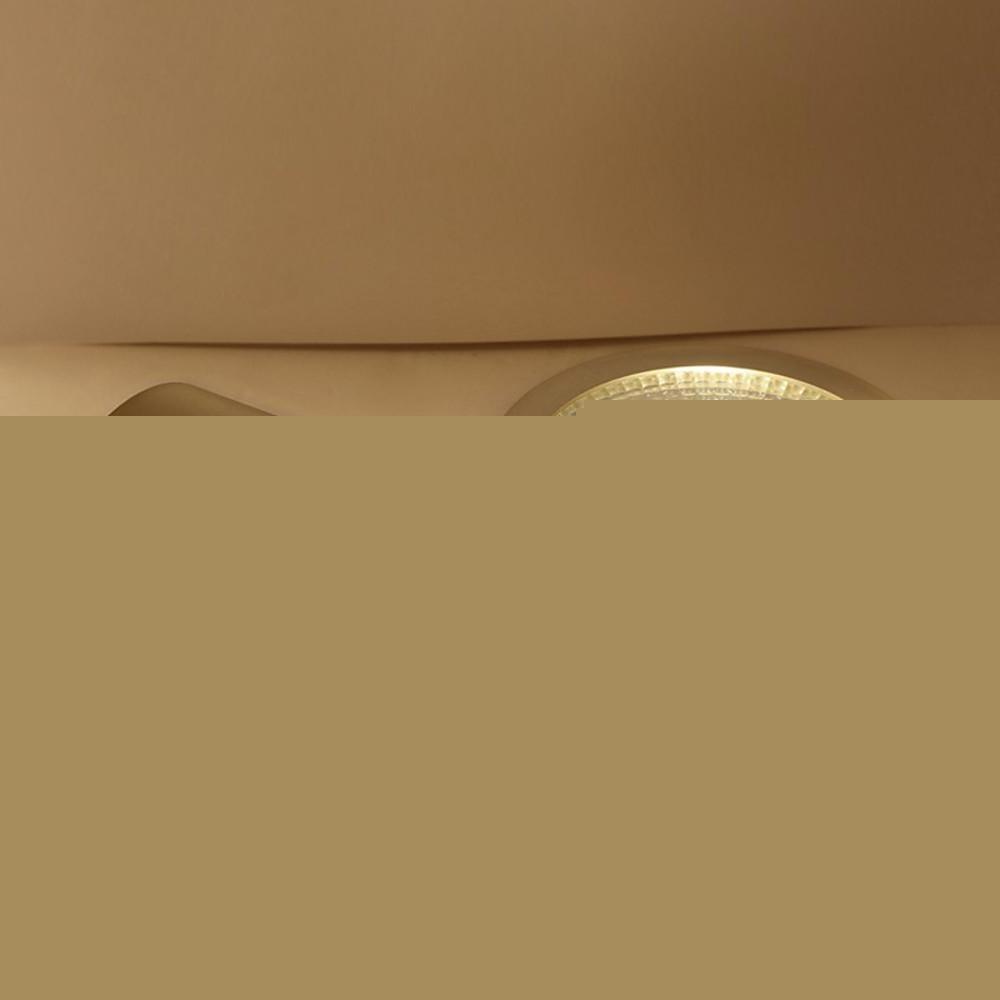 Round LED Copper Modern Flush Mount Ceiling Light