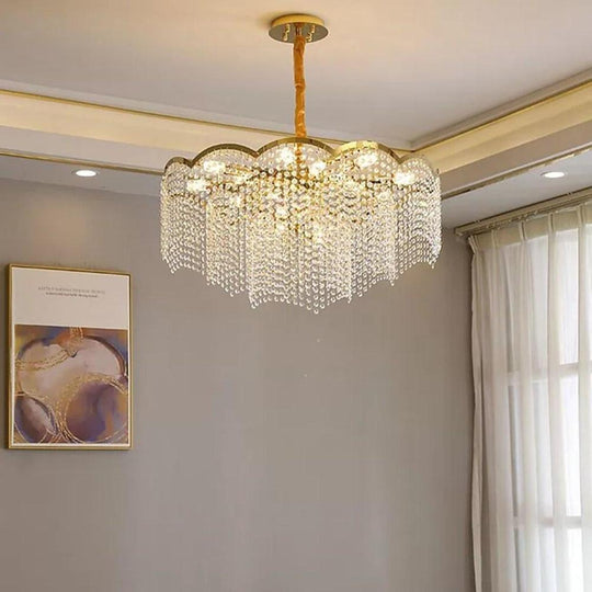 Lantern Design Electroplated Crystal LED Modern Chandelier