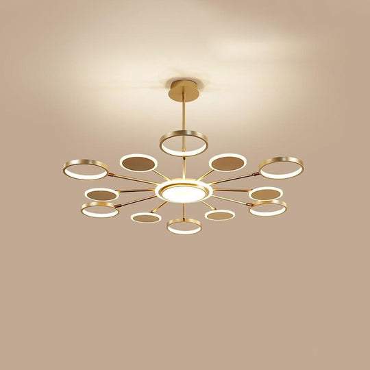 Multi-Circle Acrylic Aluminum LED Pendant Chandelier