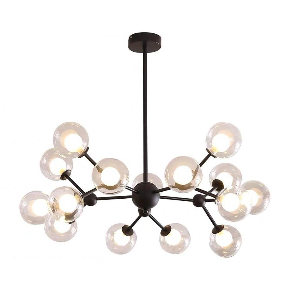 Modern Cluster Sputnik 15-Light Glass LED Chandelier