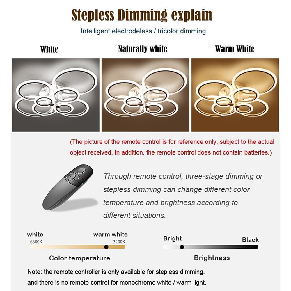 Circles Aluminum Acrylic Flush Mount LED Ceiling Light