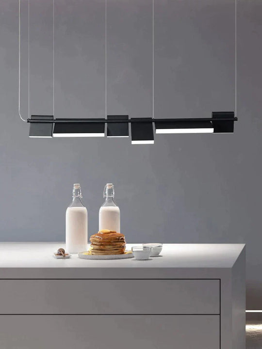 Giada -  Simple modern Black LED chandelier light