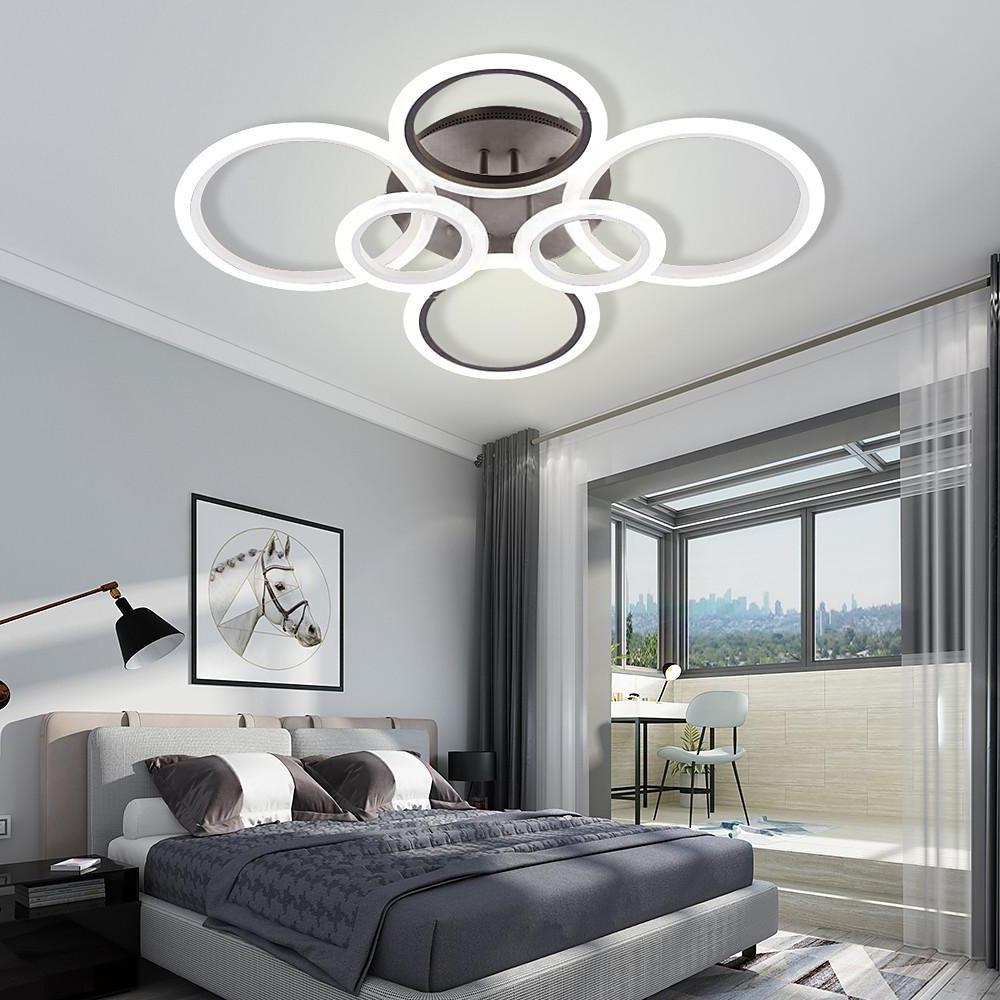 Circles Aluminum Acrylic Flush Mount LED Ceiling Light