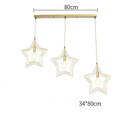 Multi Star Shaped Modern Metal Pendant Lighting