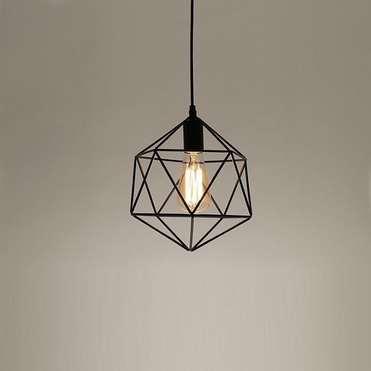 Geometric Cage LED Industrial Modern Pendant Ceiling Light
