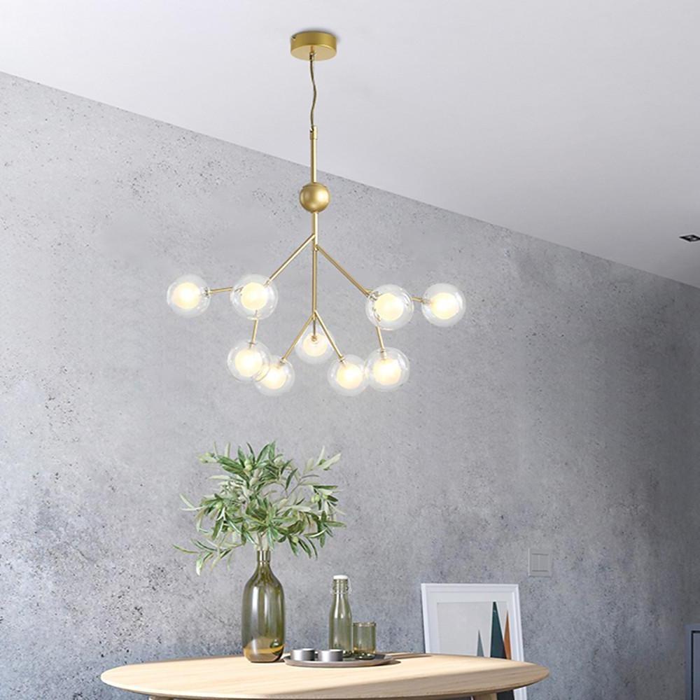 Nordic Style Sputnik Cluster Design 9-Bulb LED Chandelier