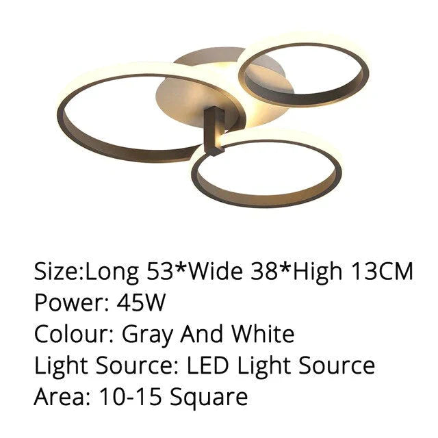 Grey Color Round LED Pendant Lights For Bedroom Home Modern Lamp Fixtures Lustre Plafonnier Dimmable Remote Control Lighting