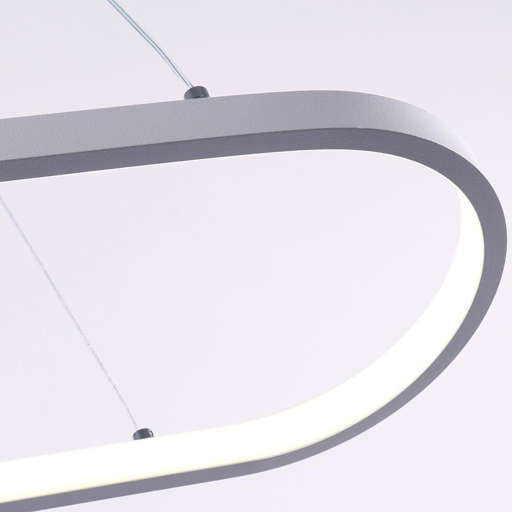 Rectangular Curves Metal LED Modernist Pendant Light