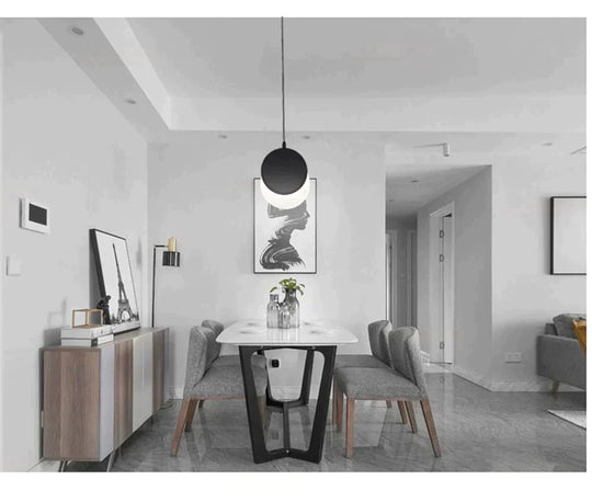 Half Moon LED Pendant Light Creative Design Aisle Living Room Bedside Dinner Decro Led Light Fixtures Simply Hanging Lamp Indoor