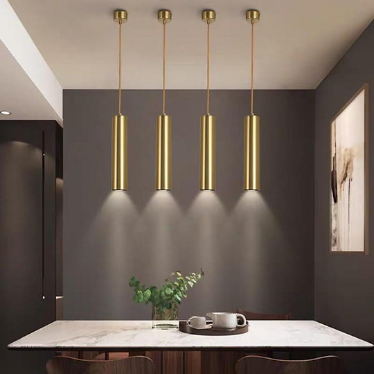 Unique Elongated Linear Metal Industrial Kitchen Island Pendant Light