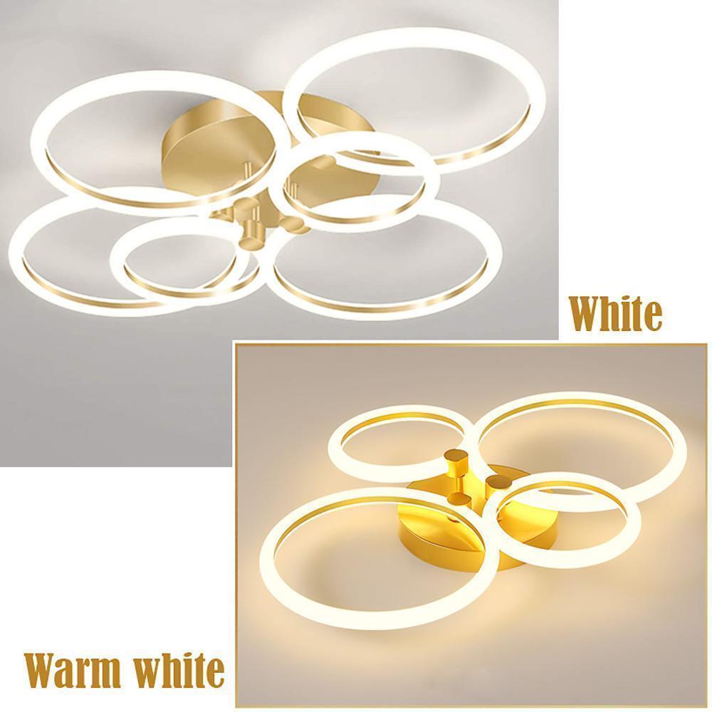 Circular Ring Dimmable LED Modern Flush Mount Ceiling Light