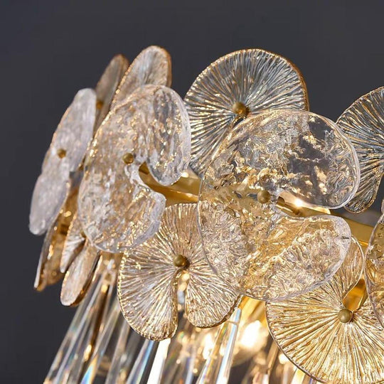 Candelabra Metal Crystal LED Flush Mount Ceiling Light