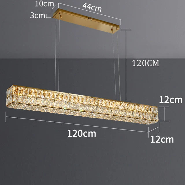 Cressida Crystal Linear Pendant Light