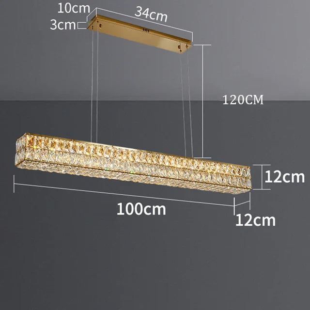 Cressida Crystal Linear Pendant Light