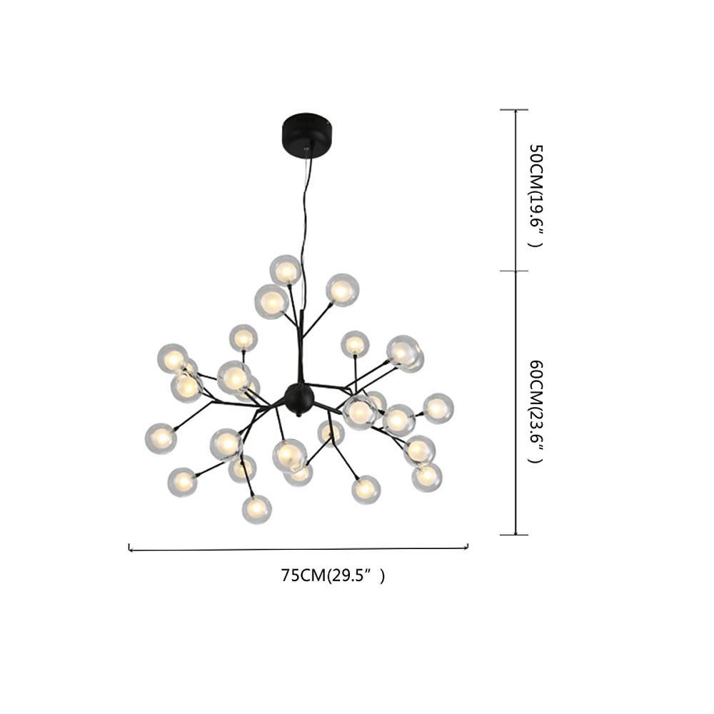 Artistic Branches Glass LED Modern Chandelier