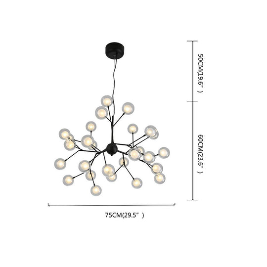 Artistic Branches Glass LED Modern Chandelier