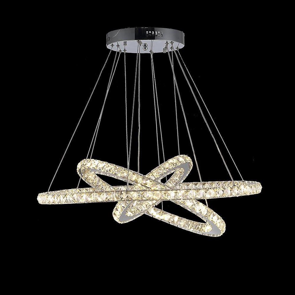 Interwoven Geometrical Circle Crystal LED Chandelier